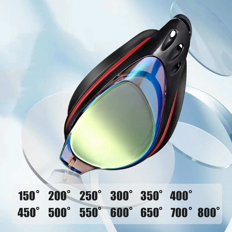 

Anti-Fog UV Protection Myopia Swim Goggles Anit-UV Shield Adjustable Silicone Beach Glasses Water Sports Myopia Swim EyeWear