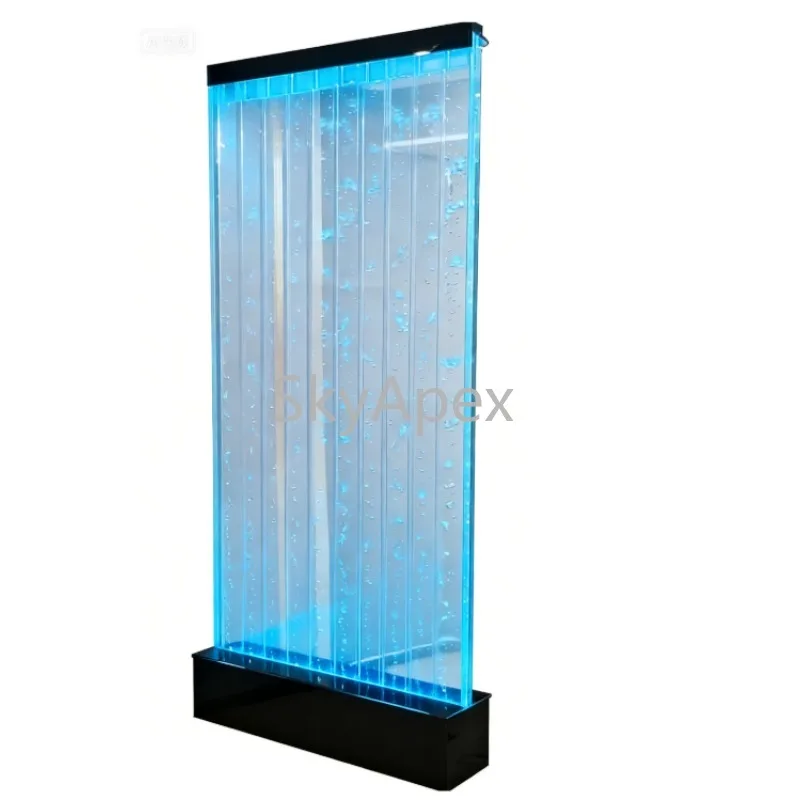Floor Standing  Tubular LED Dancing Bubble Wall - Dynamic Color-Changing  Remote-Controlled Light Decor For  Hotel Home & Office