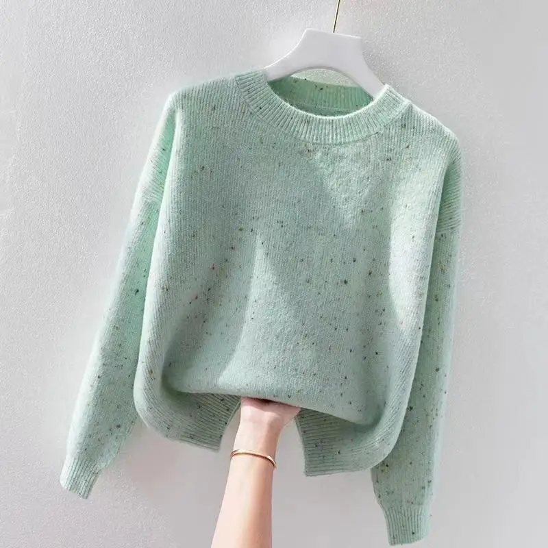 Japanese Style Sweet Autumn Winter New Sweaters Women\'s Solid O-Neck Fashion Casual Loose Long Sleeve Pullovers Knitted Tops