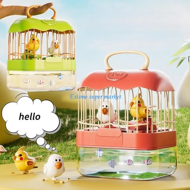 090B Funny Electric Bird Singing and Flapping Toy Light up for Kids Children