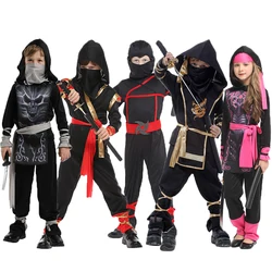 Ancient Japanese Samurai Boys Dragon Ninja Costume Girls Warrior Cosplay Carnival Party Fancy Dress Up for Kids Children