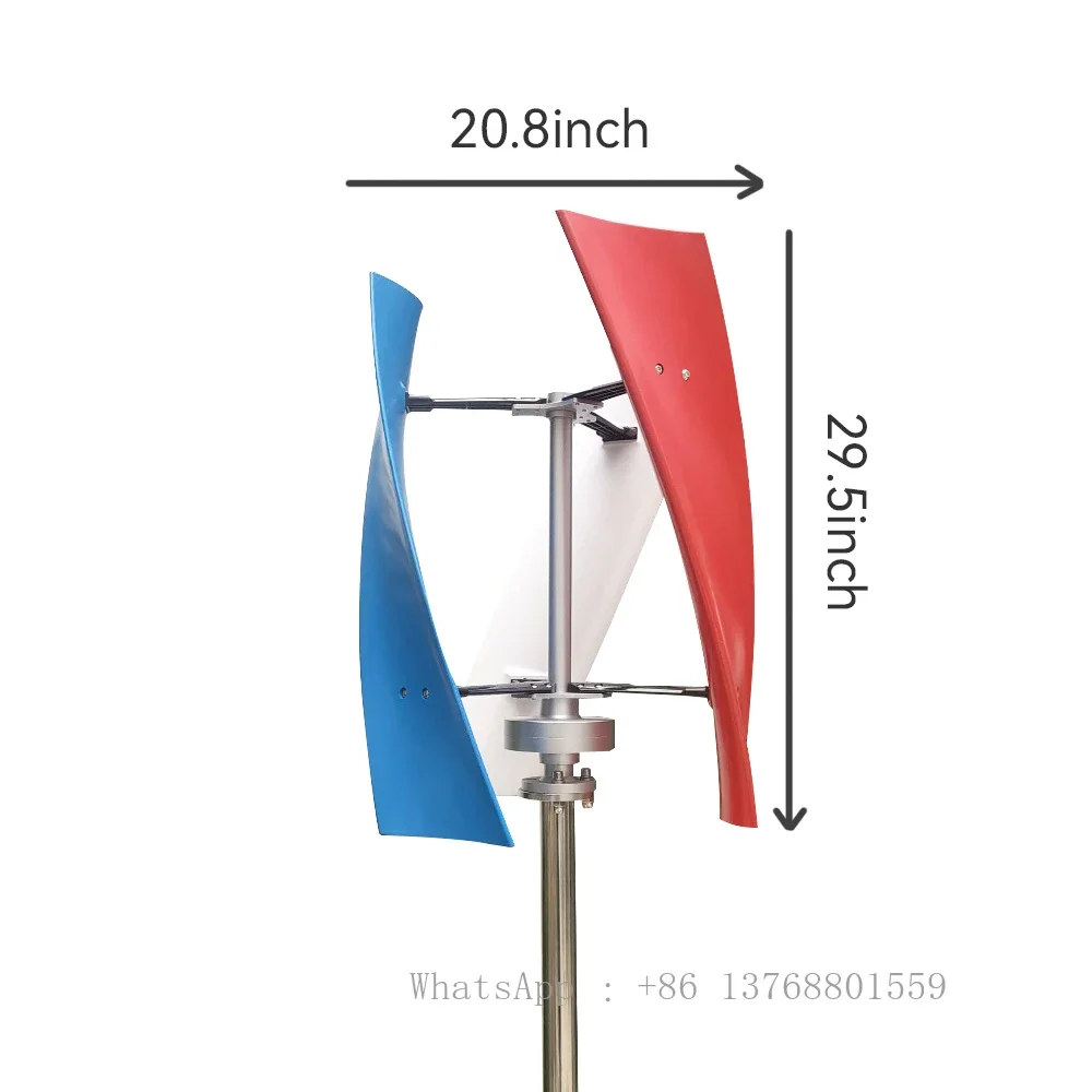 Easy Install Portable Windmill Generator 12V 24V 100W 200W 300W 400W Wind Turbine Vertical Axis Silent Wind Generator