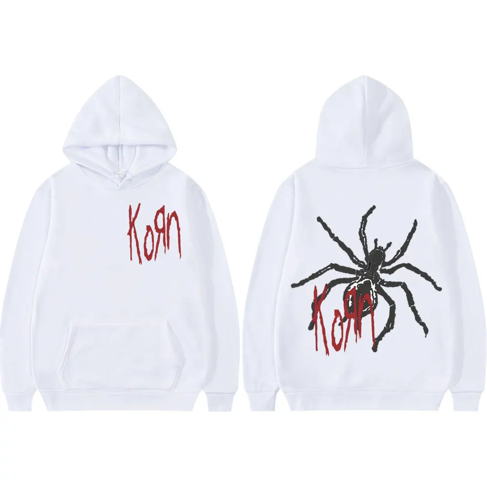 

Rock Band Korn Merch Hoodie Men's Women's Gothic Vintage Hooded Sweatshirts High Quality Fashion Oversized Pullovers Streetwear