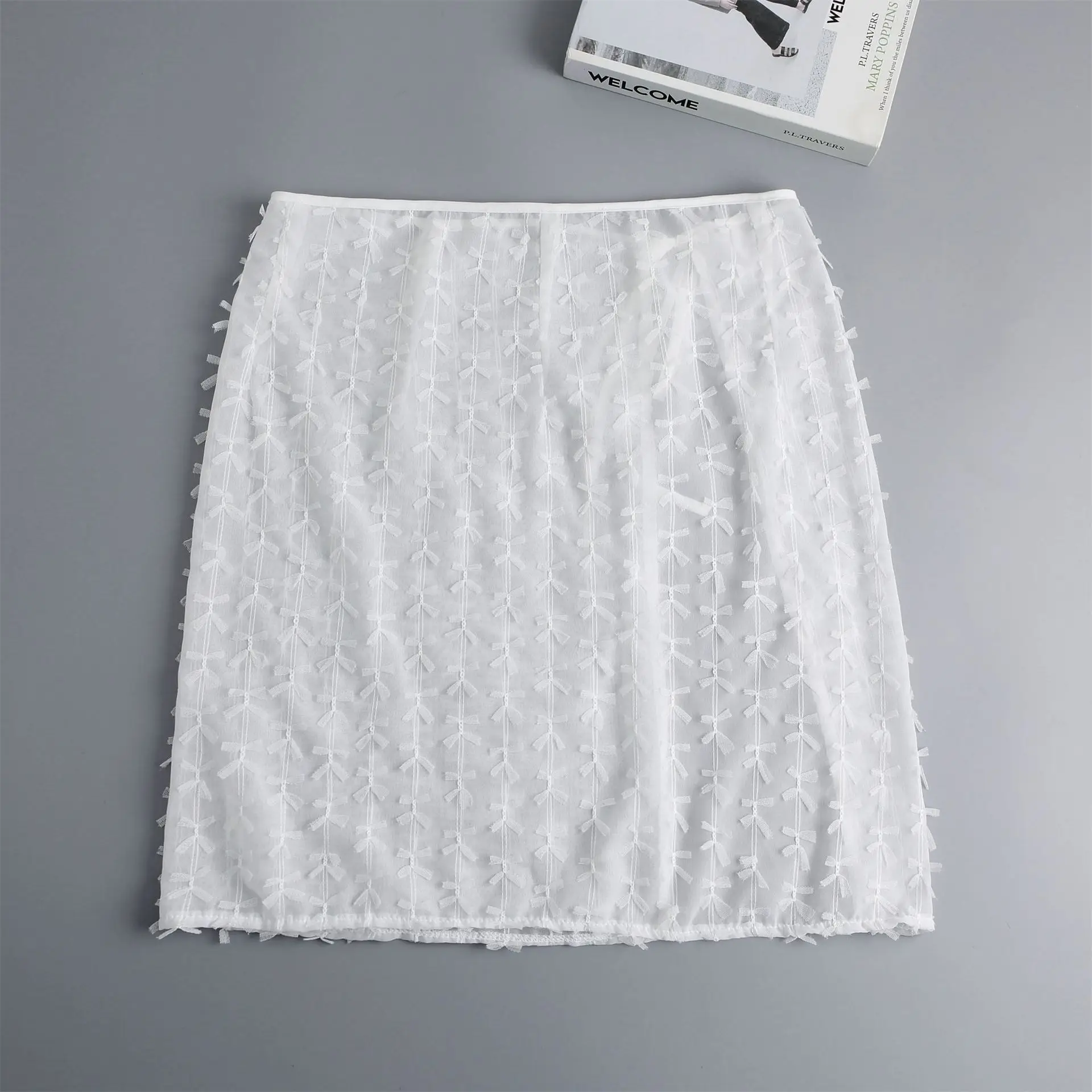 Faux jupes coréennes pour femmes portant une pièce avec jupe en gaze demi-corps, rideau bout à bout, pantalon assressenti, robe fille ronde décorative