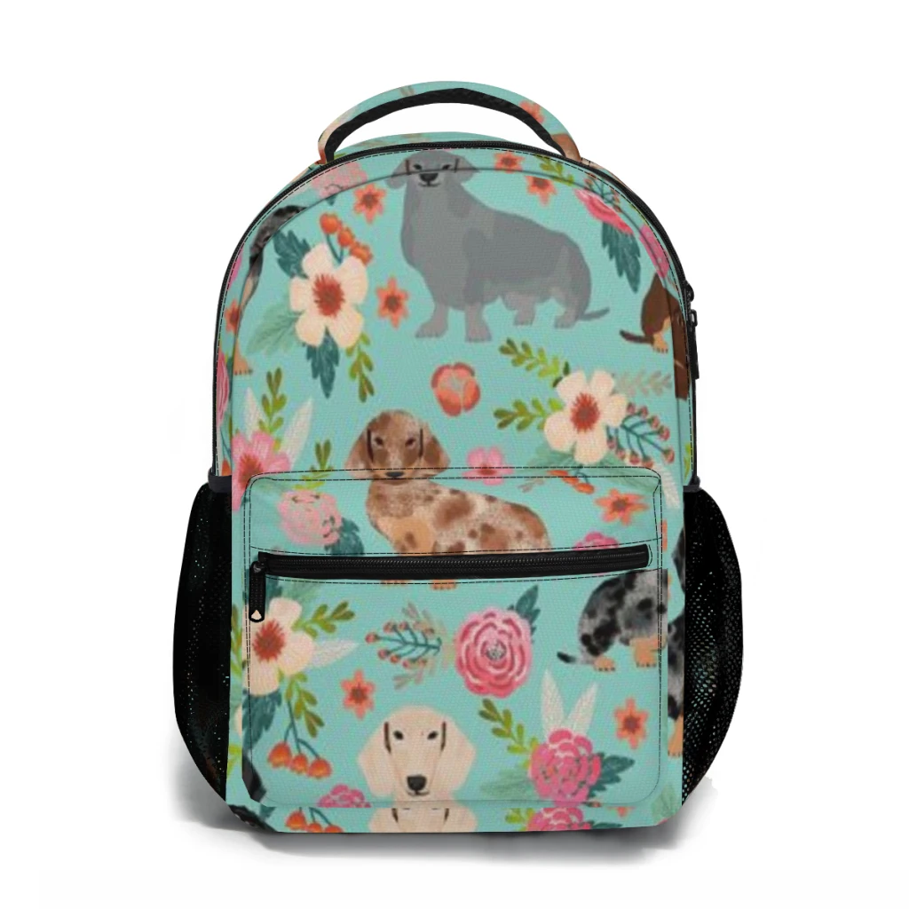 

Cute Dachshund Dogs Schoolbag For kids Large Capacity Student Backpack Cartoon High School Student Backpack 17inch