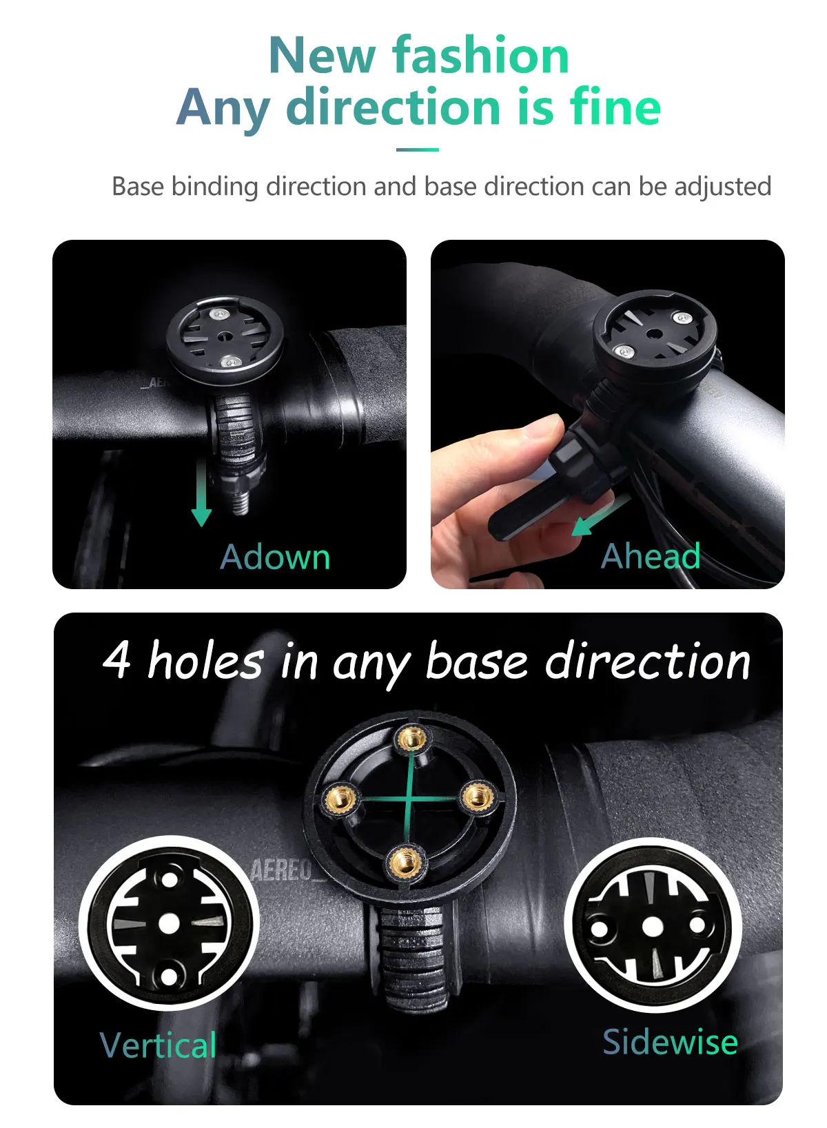 CYCLAMI S6 Fahrrad GPS Computer Halterung Halterung Fahrrad Lichter Stehen Universal Geeignet Drehbare Scheinwerfer für Garmin XOSS – Detail 4