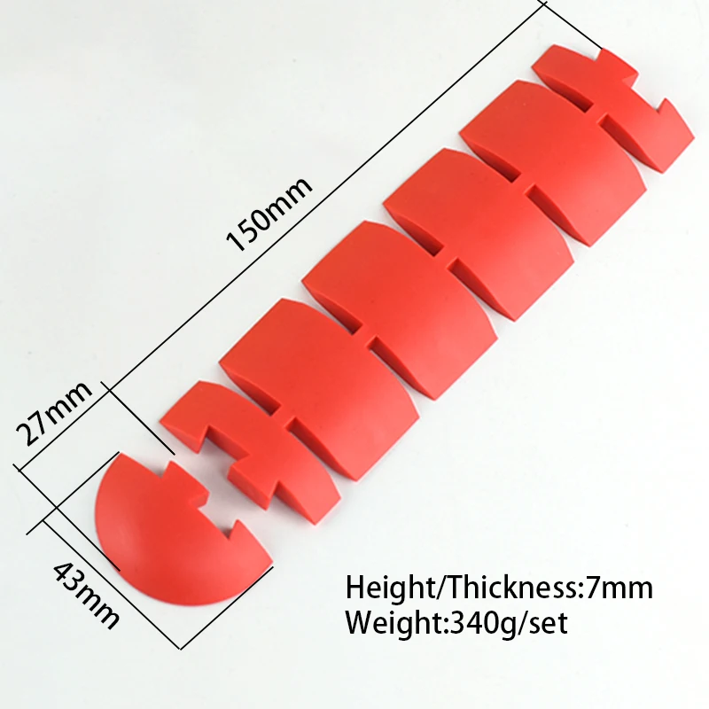 30pcs Rubber Roadblock Deceleration Zone Drift Race Track For 1/10 1/14 1/16 1/24 RC car Tamiya Truck TRX4 Axial Scene decorate