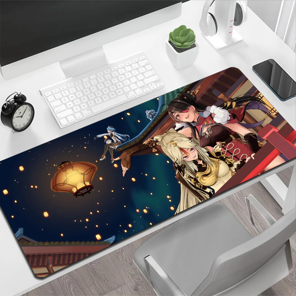 Genshin Impact Beidou Grande Mouse Pad de Jogo, PC Gamer Computer Mouse Mat, Big Mousepad, Mesa de Teclado XXL