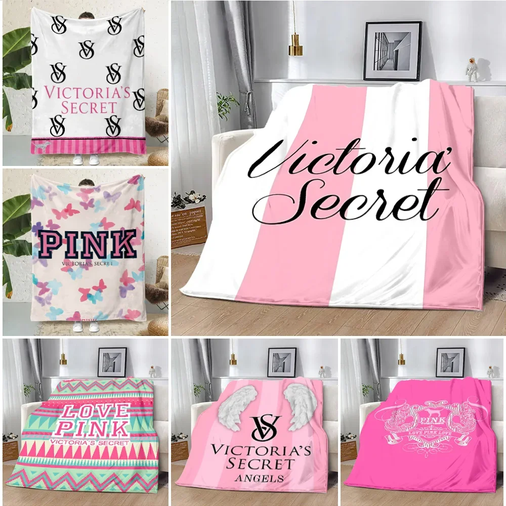 Fashion V-Victoria's Printed Blanket Picnic Blankets Warm Blanket Soft and Comfortable Blanket Home Travel Birthday S-SecretS