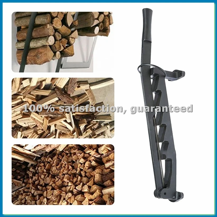 Kindling Splitter for Wood, Wall Mounted Log Splitter Manual Log Splitter in Carbon Steel Hand Log Splitter for Camping-A07G