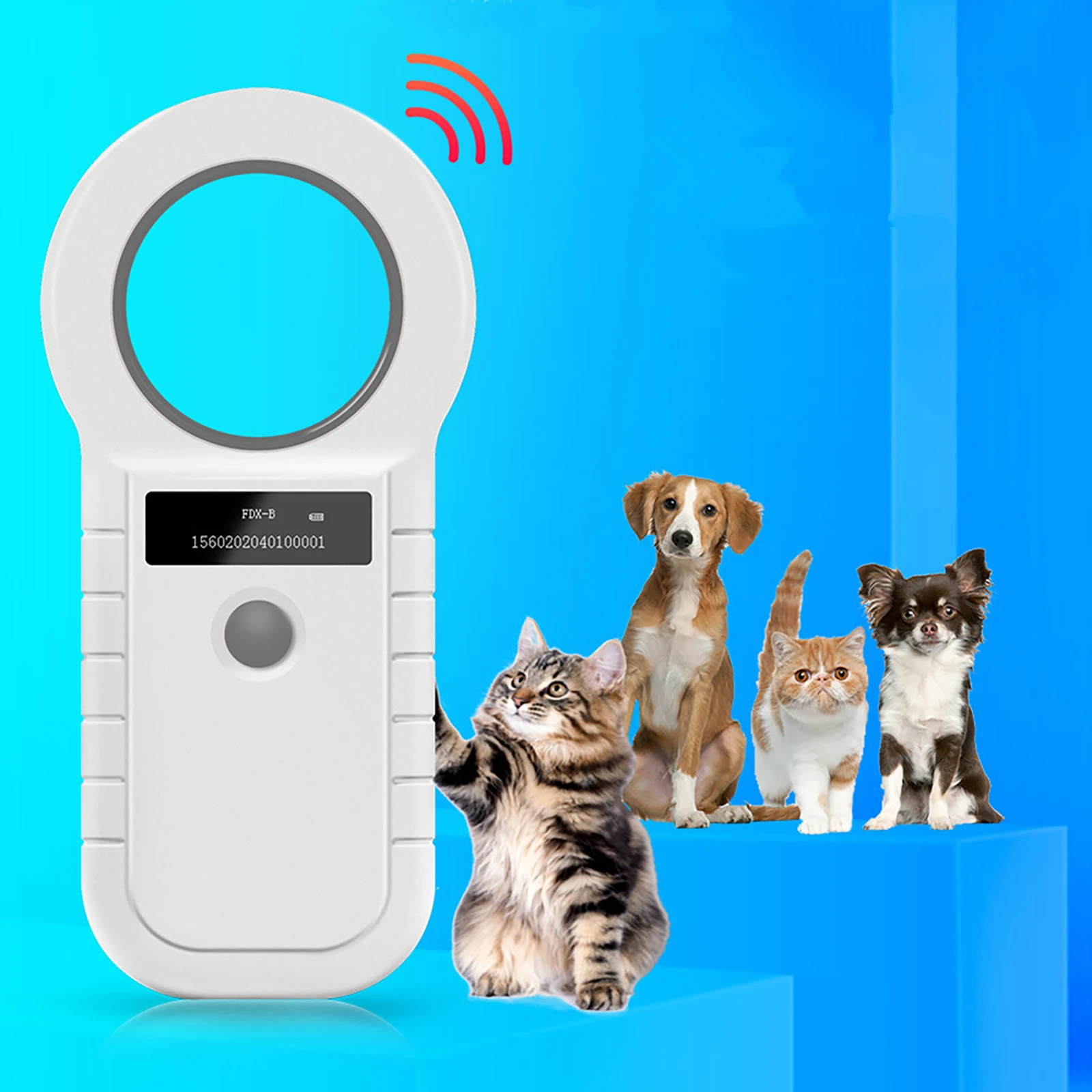 

USB2.0 134.2KHz RFID Animal Reader Pet ID Scanner EMID FDX-B ISO 11784/85 Chip Scanner Microchip Tag Registration Identification