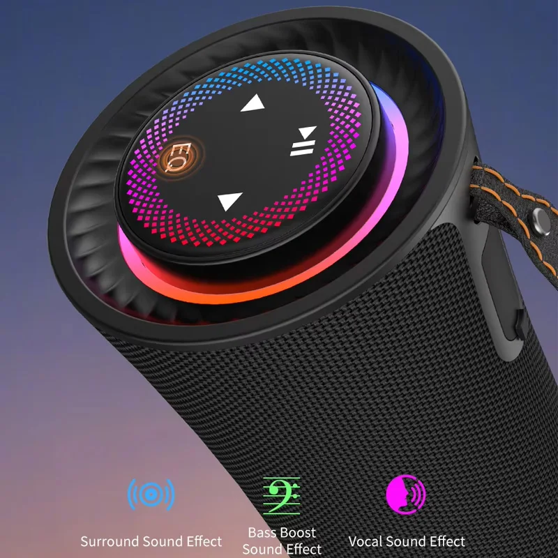 80W Powerful Wireless Bluetooth Speaker 2.1 Channel RGB Light T16 IPX5 Waterproof Tiny Waist Tower Deep Bass with Subwoofer TWS