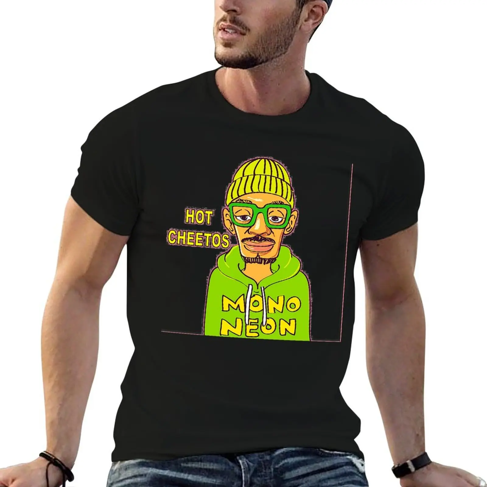 Camiseta Mononeon - Hot Cheetos, camisetas de algodón con estampado personalizado, camisetas de anime de alta calidad, camiseta de gran tamaño