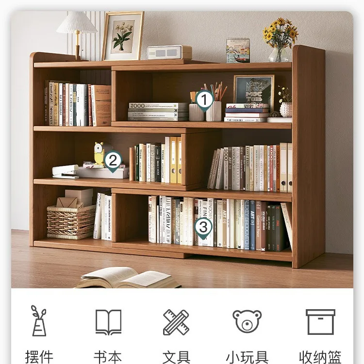 Office Simple Multi-layer Storage Cabinet Student Home Small Desktop Bookshelf Dustproof And Moistureproof Storage Rack