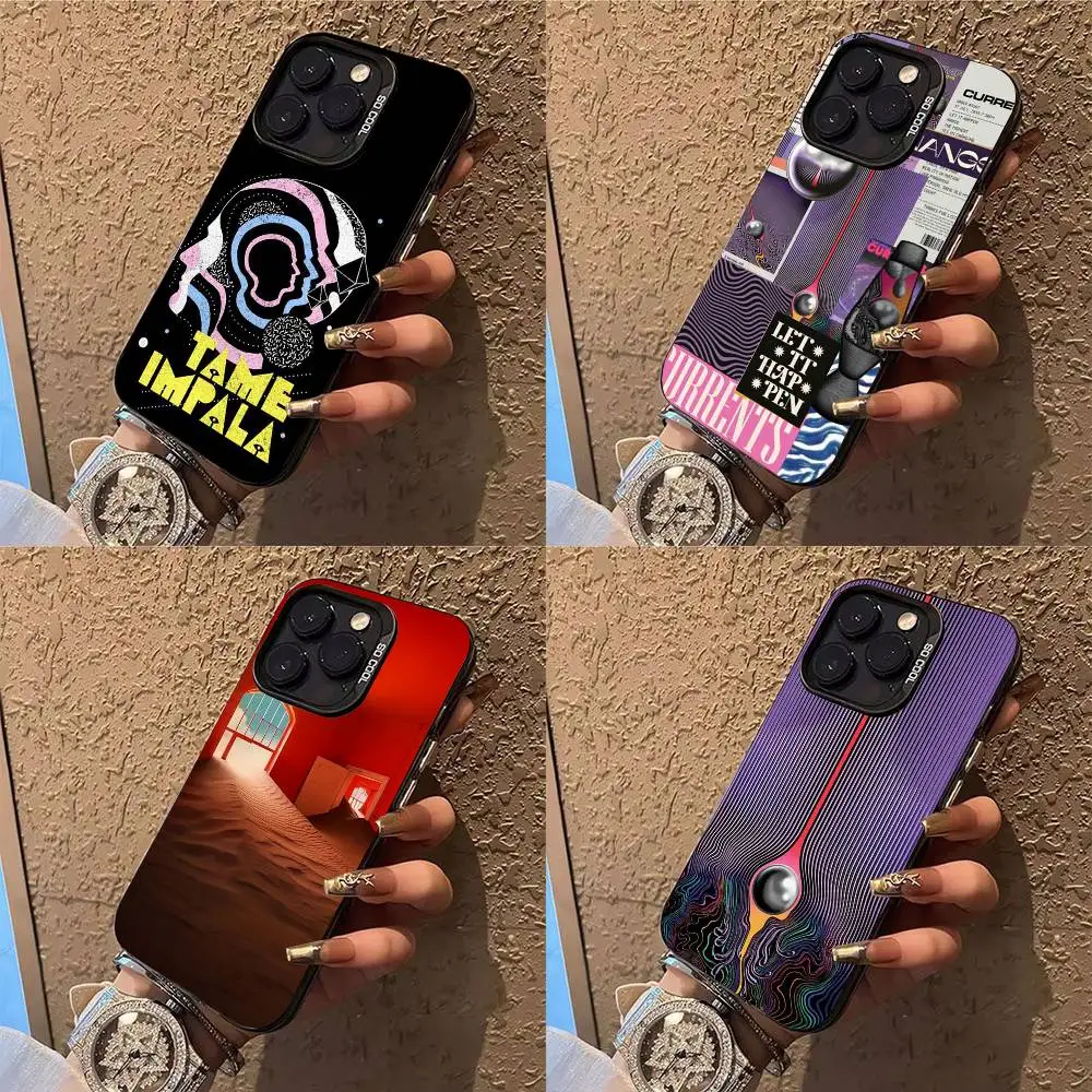 

T-Tame Impala Phone Case For iPhone 17,16,15,14,13,12,X,8,Pro,Max,Plus,E,SE4,Air,Mini IMD Matte Black