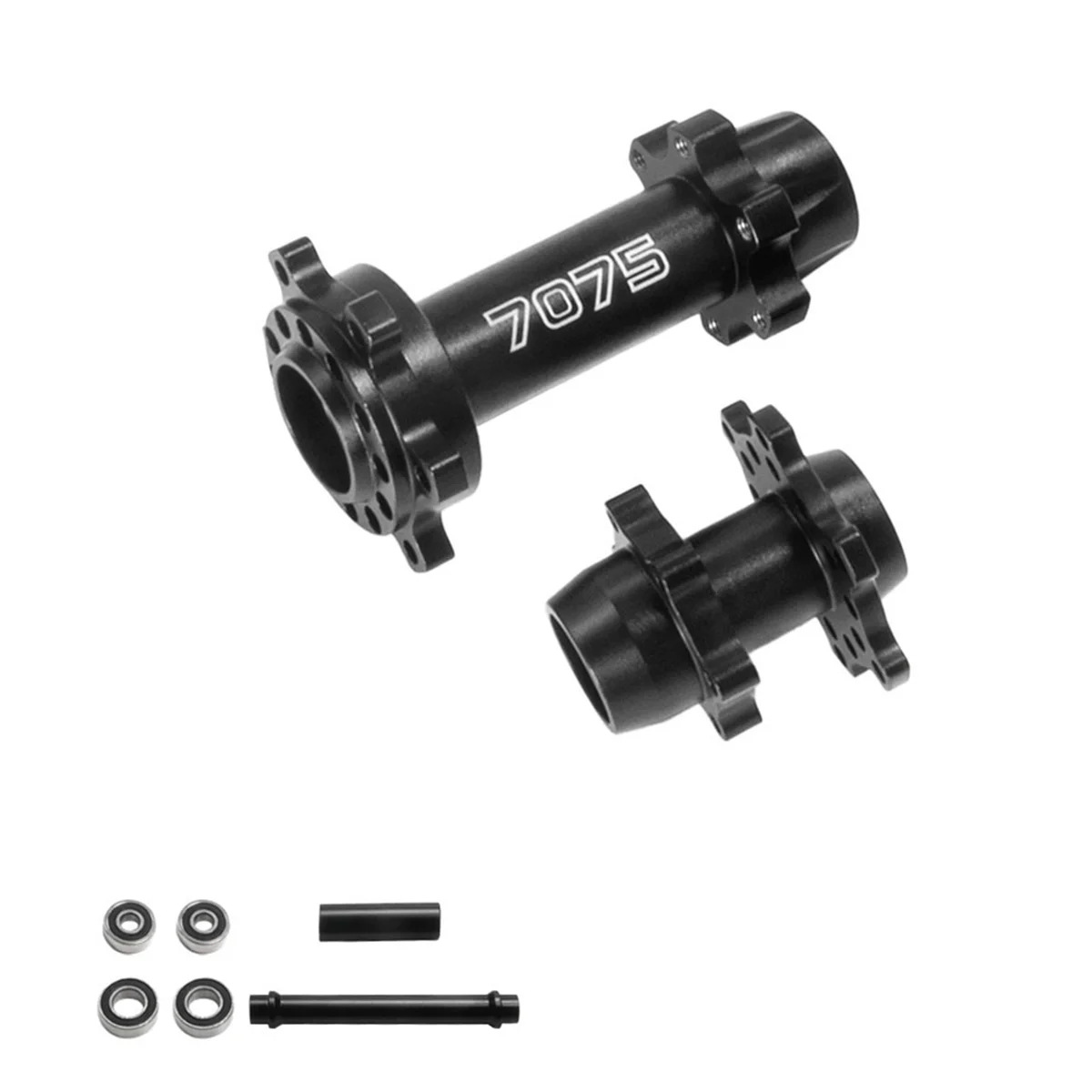 Excelente para motocicleta eléctrica LOSI 1/4 Promoto-MX, aleación de aluminio 7075, ejes delanteros y traseros 262012, piezas de repuesto negras
