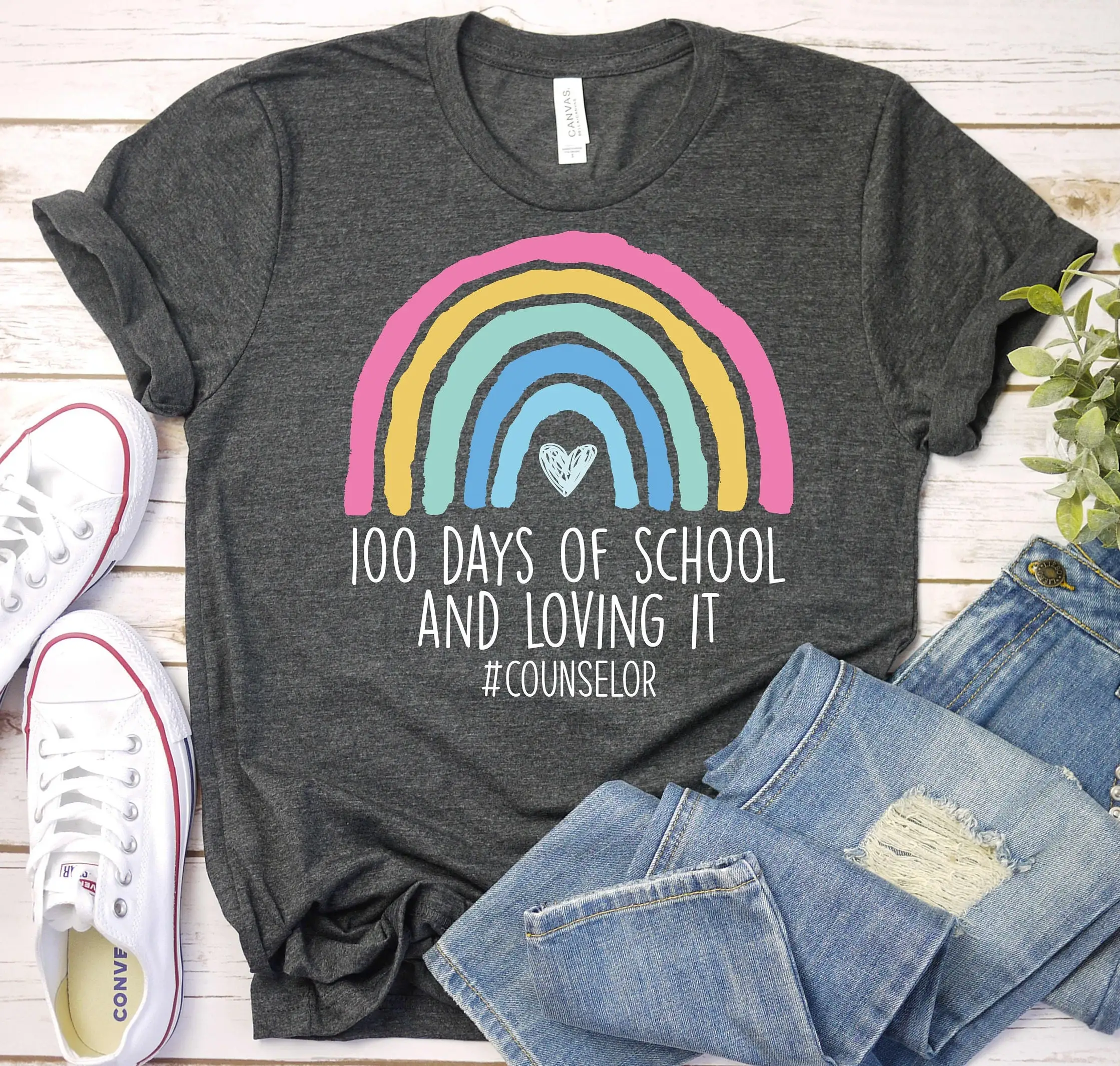 100 Days Of School Counselor 100Th Day T Shirt Counseling