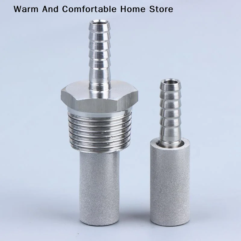 【W】Homebrew Oxygenation Diffusion Stone SS316L Steel Carbonation Aeration For Beer Wine Tool Bar 1/2" 1/8" NPT Barb