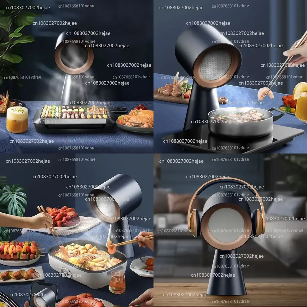 HTT-X6 Desktop Range Hood Household Mini Compact Low Noise Portable Hot Pot Barbecue Companion 30W