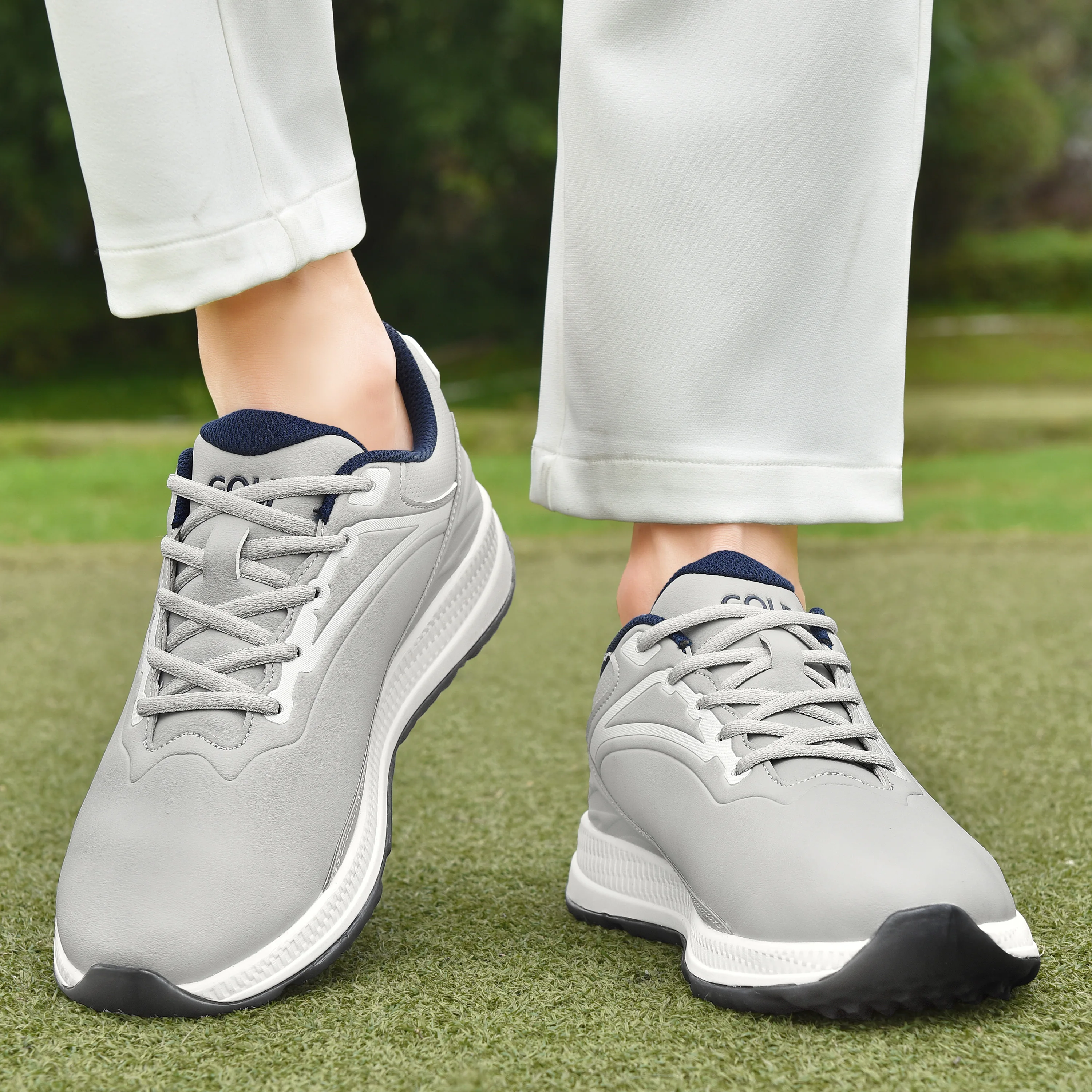 Men's Golf Shoes Outdoor Fashion Walking Shoes Men's Nailless Large Size 47 Comfortable Golf Sports Shoes