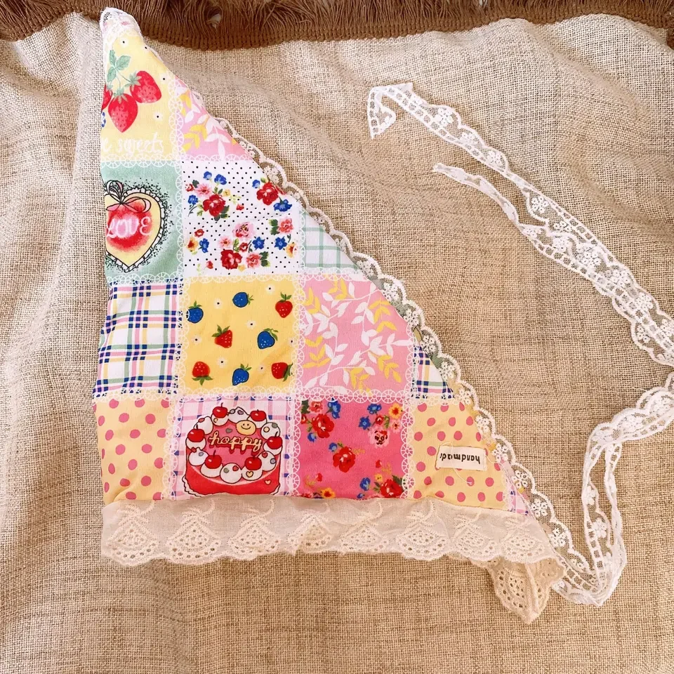 

Stylish Triangle Scarf - French Headband, Lace Hair Bandana, Spring New Fashion, Photogenic Boho Hair Accessory for Women