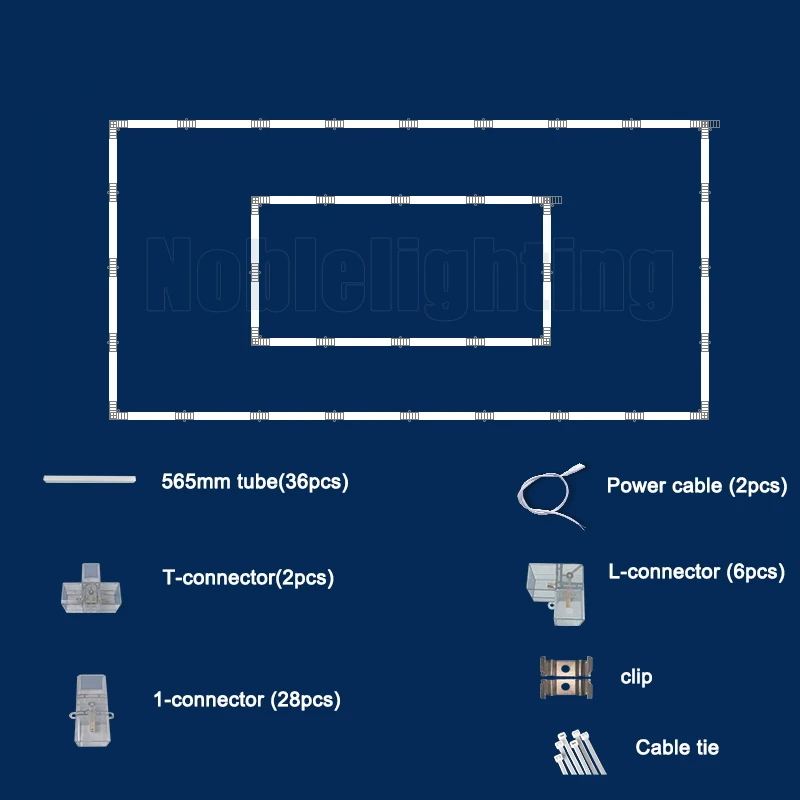 ضوء سقف LED سداسي المرآب 110-265 فولت 6500 كيلو ضوء تفصيل السيارة لورشة عمل السيارات، محل الحلاقة، إضاءة السوبر ماركت #3