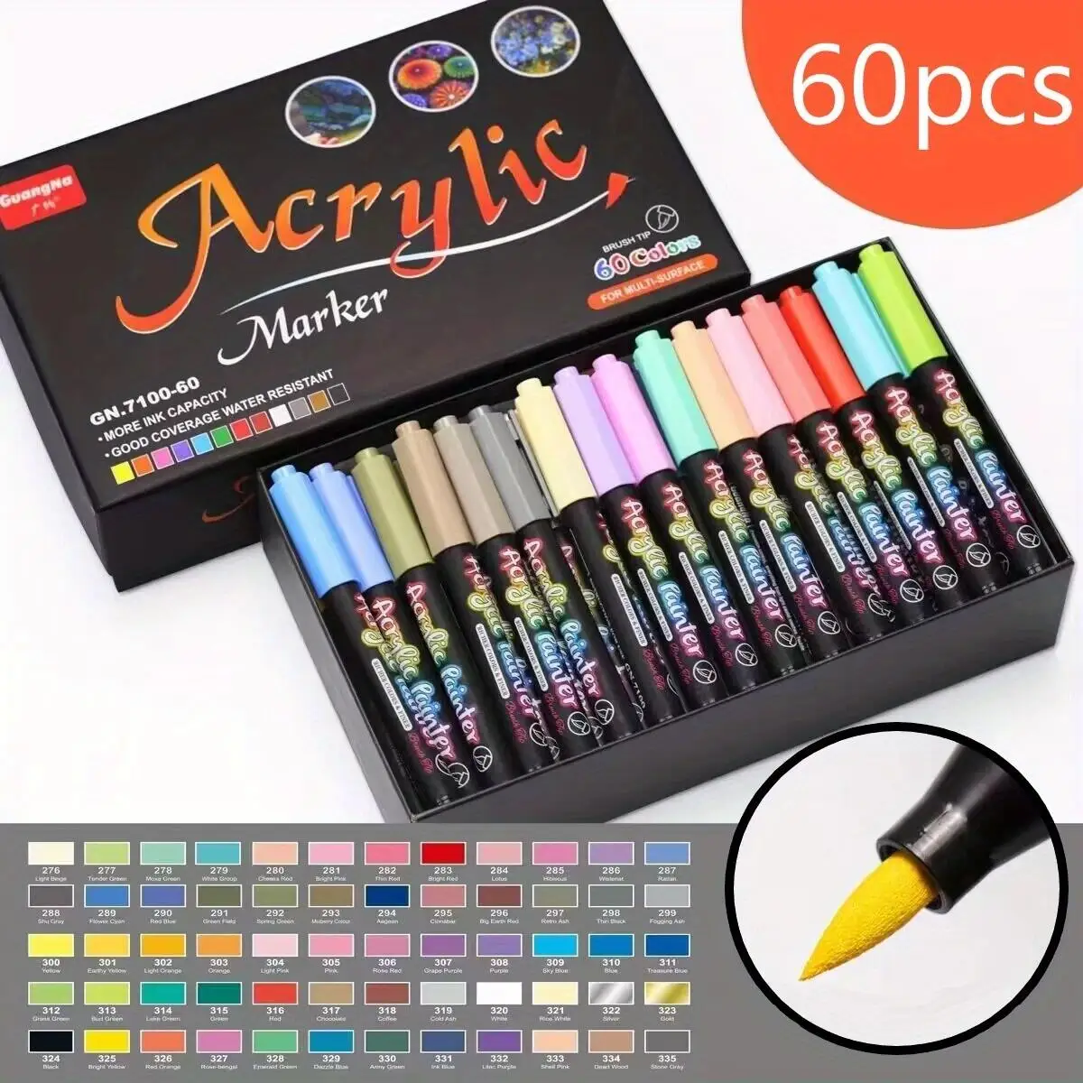 12/24/36/48/60 Color Set Children's Students Painting Acrylic Markers