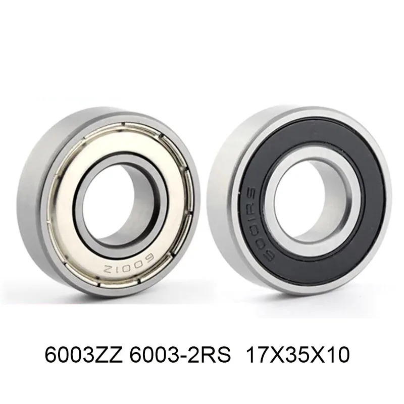 

Free Shipping 10/20Pcs 6003-2RS Deep Groove Ball Bearing ABEC-5 Rubber Cover Seal 6003-2Z 6003RS 17*35*10 Bearing Steel Material