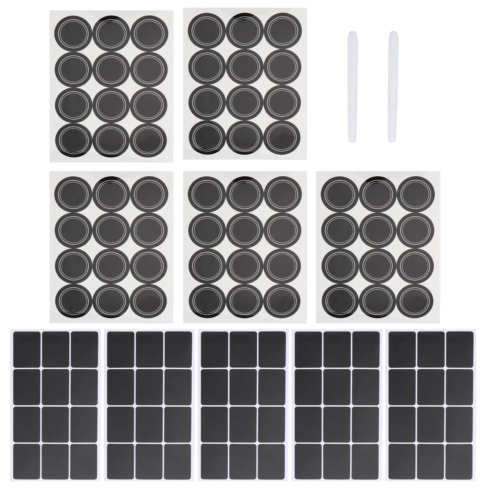 

1 комплект наклеек на доску, водонепроницаемые этикетки-наклейки для бутылок, контейнеров, офиса, класса, для хранения, круглые наклейки, стираемые