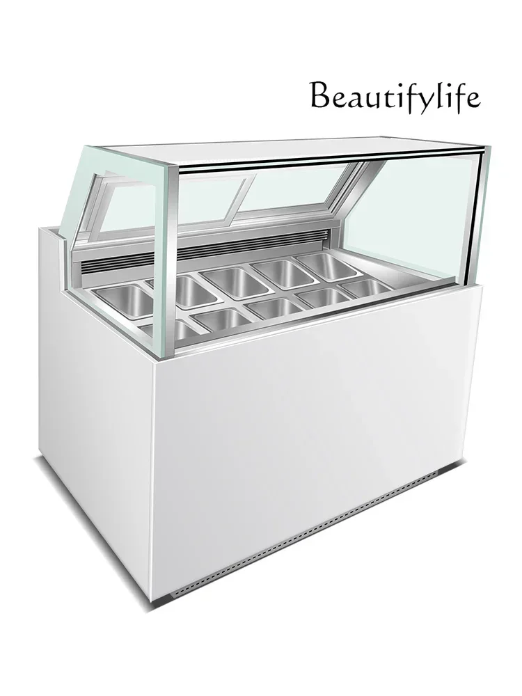 Ice cream display cabinet ice cream cabinet thick cut fried yogurt popsicle frozen desktop display freezer commercial