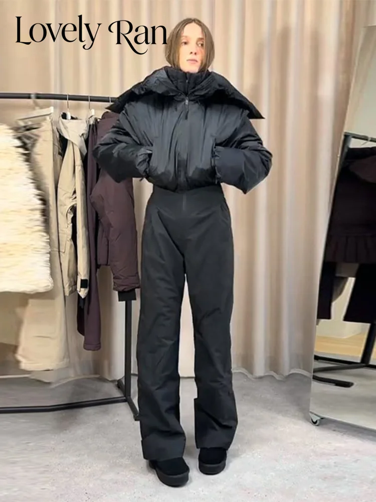 Women Winter Skiwear Hooded Stand Collar Zipper Long Sleeve One-piece Jumpsuit Fashion Lady Bodysuit For Skiing 2026