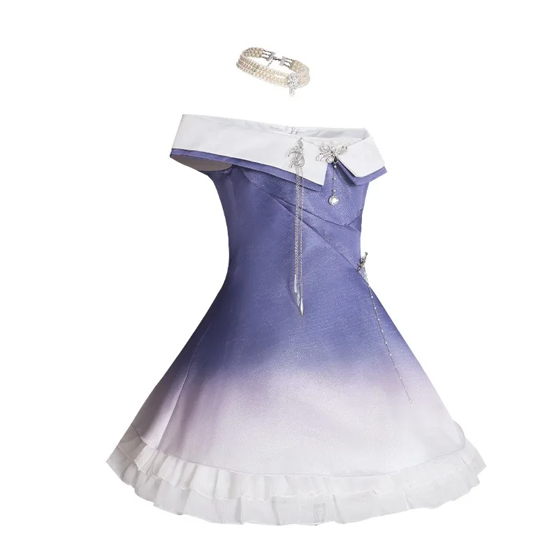 

Women Anime Carnival Party Role Play Outfit Game Love and Deepspace Hunter Girl Cosplay Galaxy Flow Costume Dress Ornament Suit