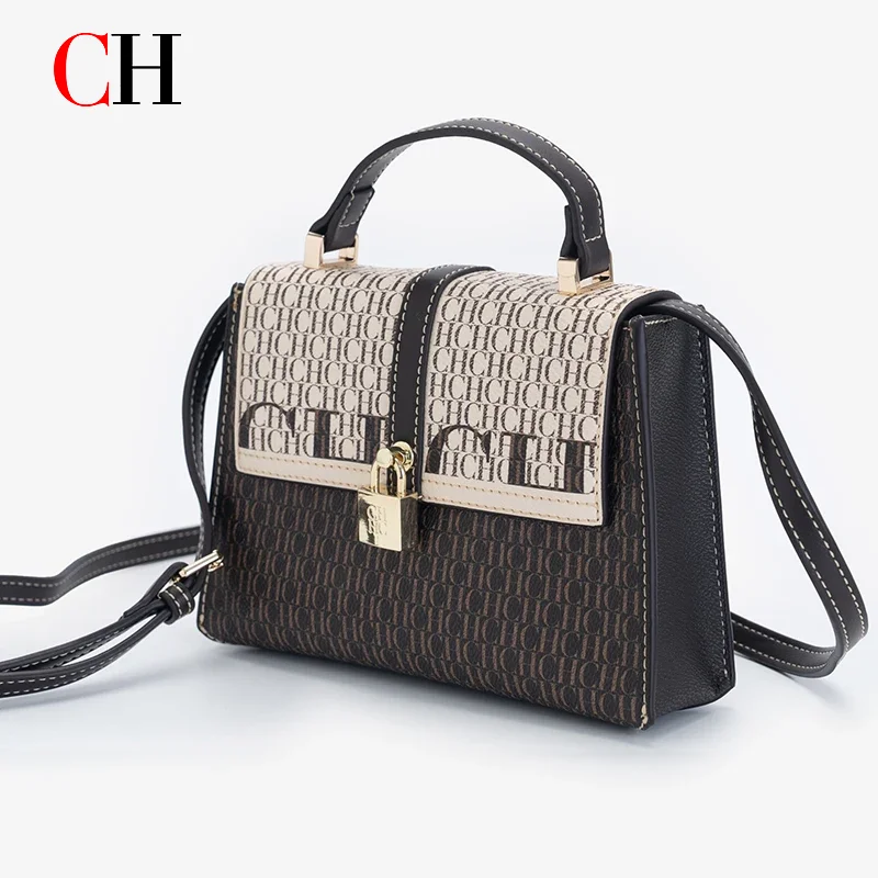 New Casual Women's Crossbody Bag Exquisite And Fashionable Handbag Niche Light Luxury Brand With Lock Design Trendy Designer's