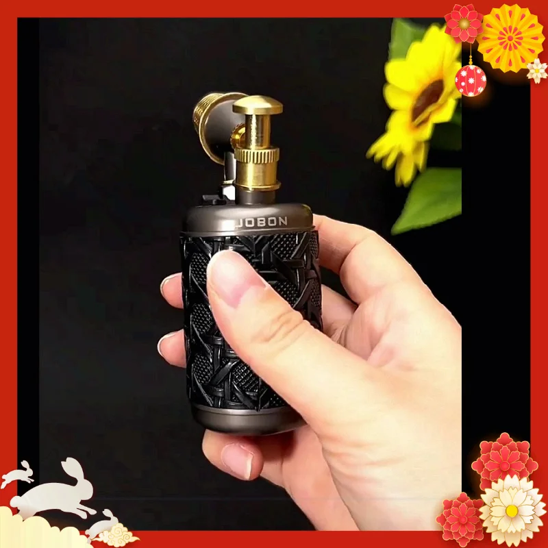 2026 JOBON Multi-function Strong Gun Lighter Windproof Blue Flame One-touch Lock Fire Retro Appearance Design Cigar Lighter