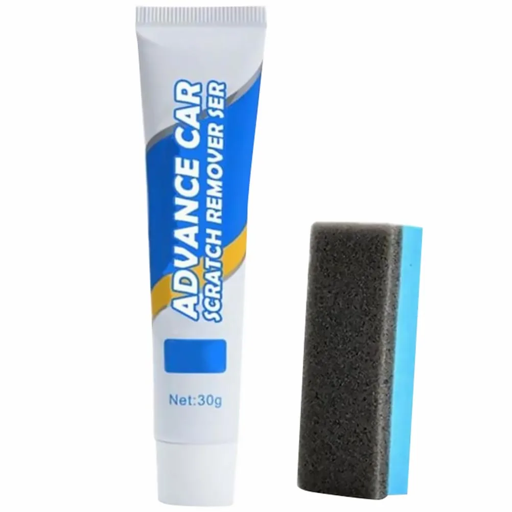 

30g Car Scratch Remover Repair Wax Polishing Paste Auto Body Compound Cream De-mark Abrasive Sponge Wipe Practical Tool Kit