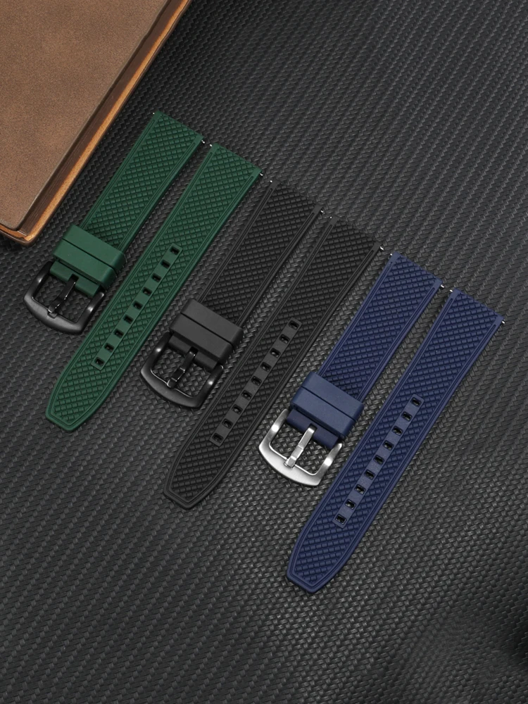 Flat Interface Fluororubber Watch Strap With Substitute GT2/3/WATCH GT3Pro/Honor Magic Series 20/22mm