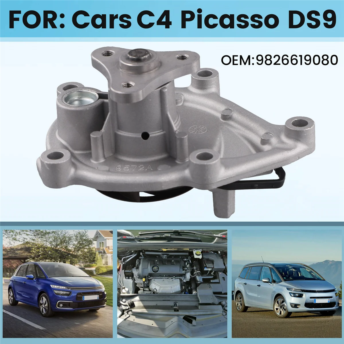 

Upgraded Portable 9826619080 Car Water Pump for C4 DS9