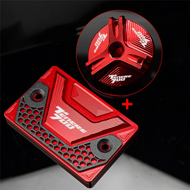 For Yamaha Tenere 700 TENERE700 T7 Rally World Raid 2018-2023 Motorcycle Front Brake Fluid Reservoir Cover Engine Oil Filler Cap