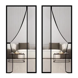 Magnetic Door Screen Custom Size Mosquito Net Curtain Fly Insect Automatic Closing Invisible Mesh For Kitchen indoor living room