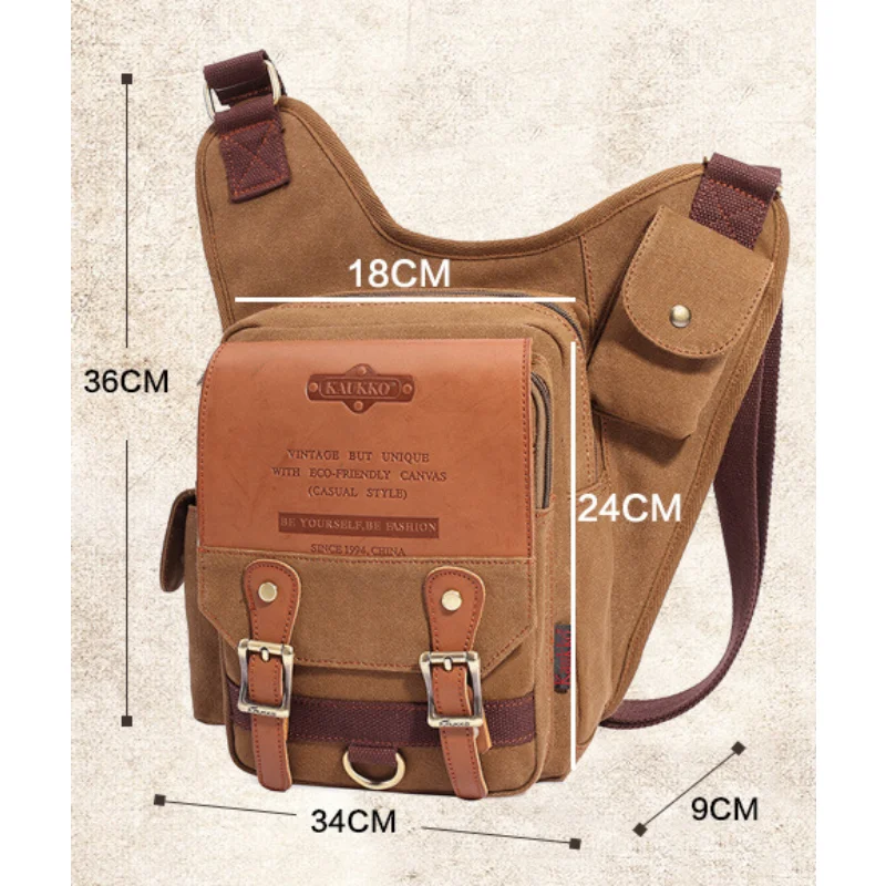 Chikage Vintage Multi-function Shoulder Bags Exquility Small Women's Waist Pack Large Capacity Simple Leisure Men's Chest Bags