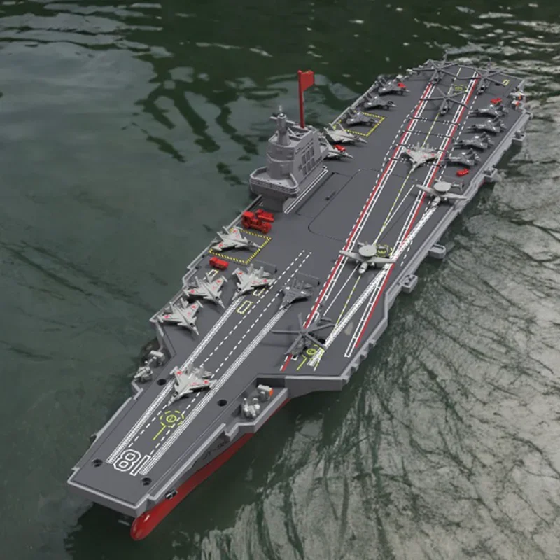 S19 RC Portaerei Nave da Guerra Telecomando Nave ad Alta Velocità Doppio Modello a Motore Kit di Montaggio Fai da Te Giocattoli per Bambini Ragazzo Regalo di Natale