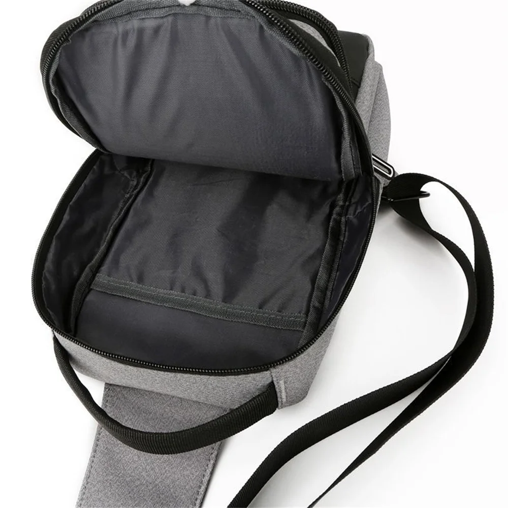 Bolso de hombro multifunción antirrobo USB para hombre, bandolera cruzada de viaje, bolsas de pecho, paquete de mensajero para hombre