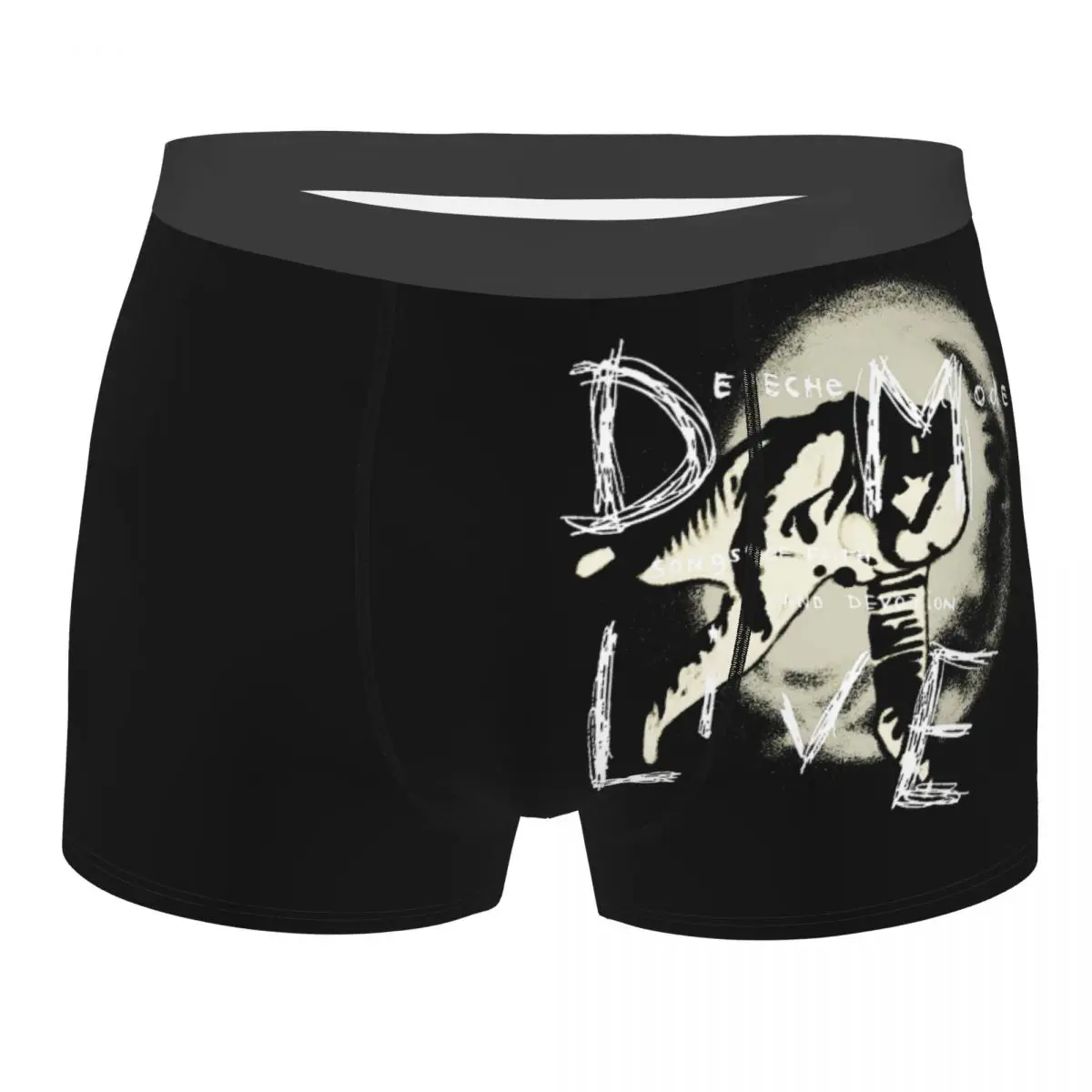 Custom Male Cool Electronic Rock Depeche Cool Mode Underwear Boxer Briefs Stretch Shorts Panties Underpants