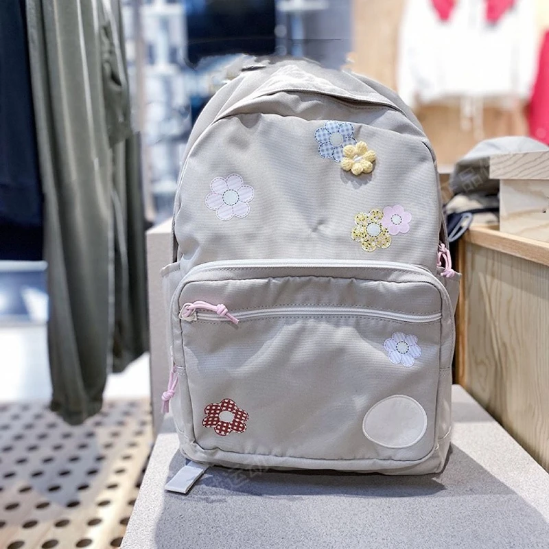 2024 Korean Floral Casual Backpacks Japanese High-capacity Schoolbags Y2k Aesthetic Fairy Women Backpack for College Students