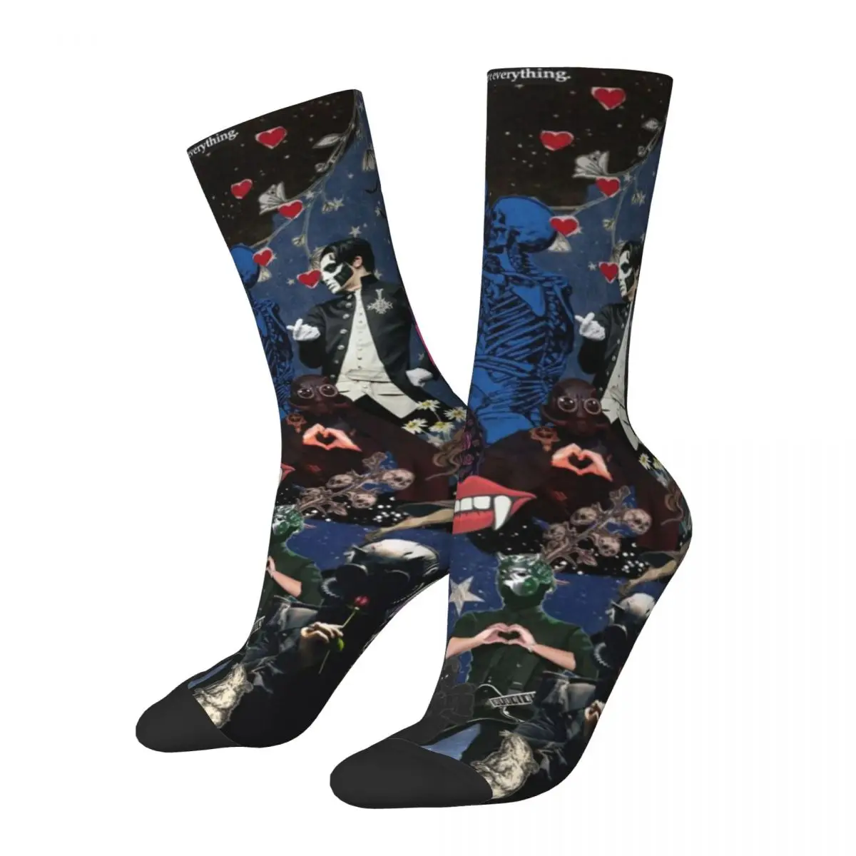 

Casual Ghost Band Sports Socks Polyester Middle Tube Socks for Unisex