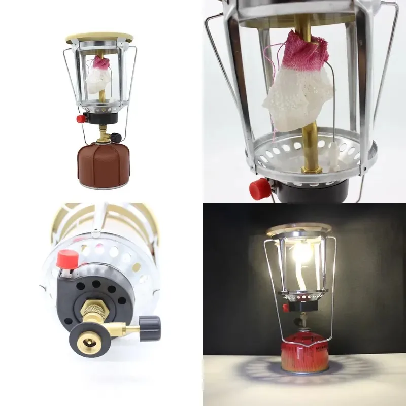 ODM service available L Portable Glass Chimney Camping Gaslamp Lantern for Car Hiking Outdoor Tent Lighting and Heating