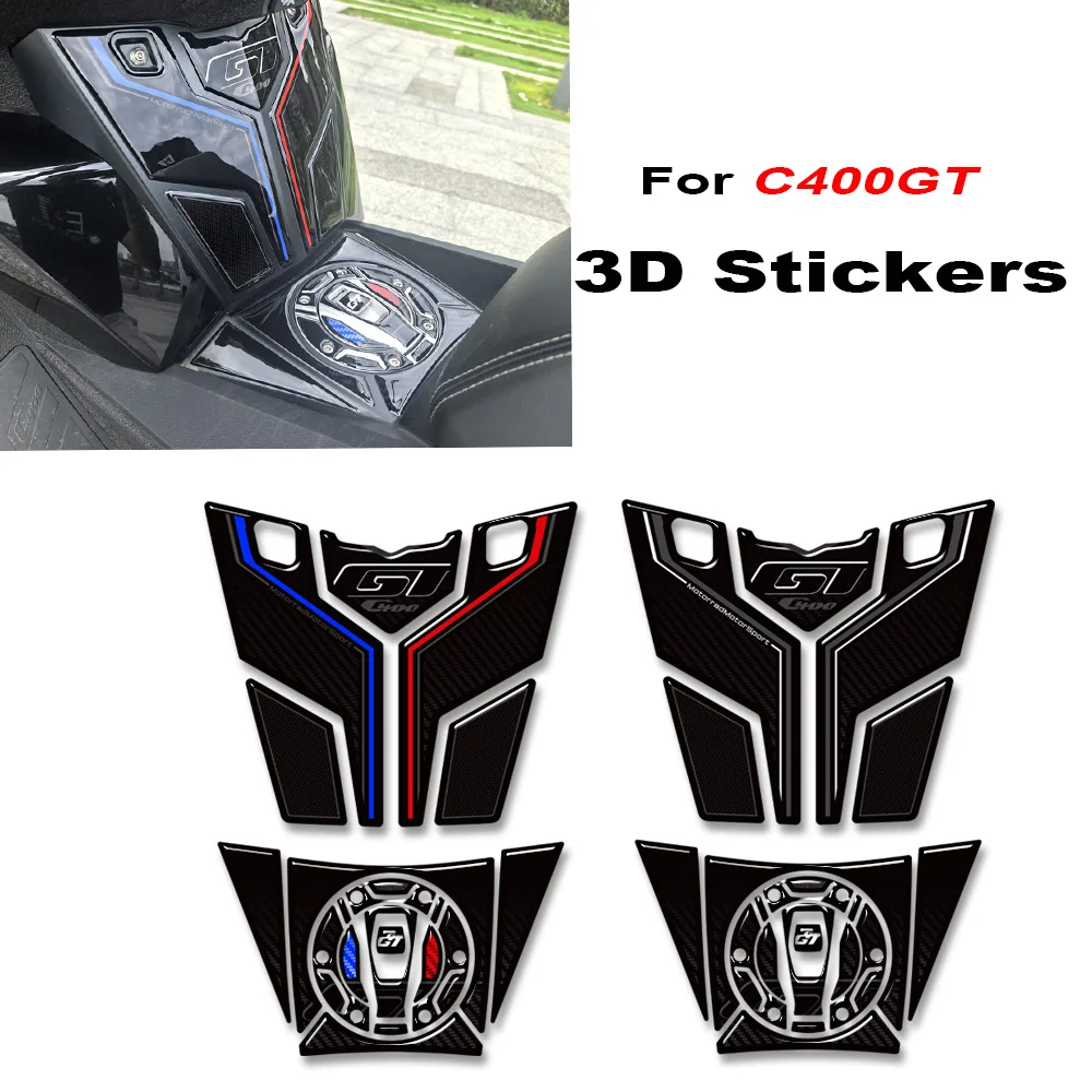 Motorcycle For C400GT C 400GT C400 Motorcycle Accessories 3D Epoxy Resin Protective Sticker Protective Tank Pad Stickers Kit