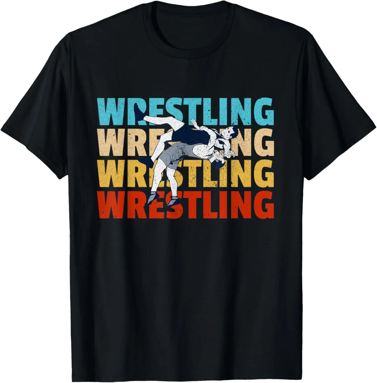 Retro worstelen speler Grappler worstelen liefhebber T-shirt