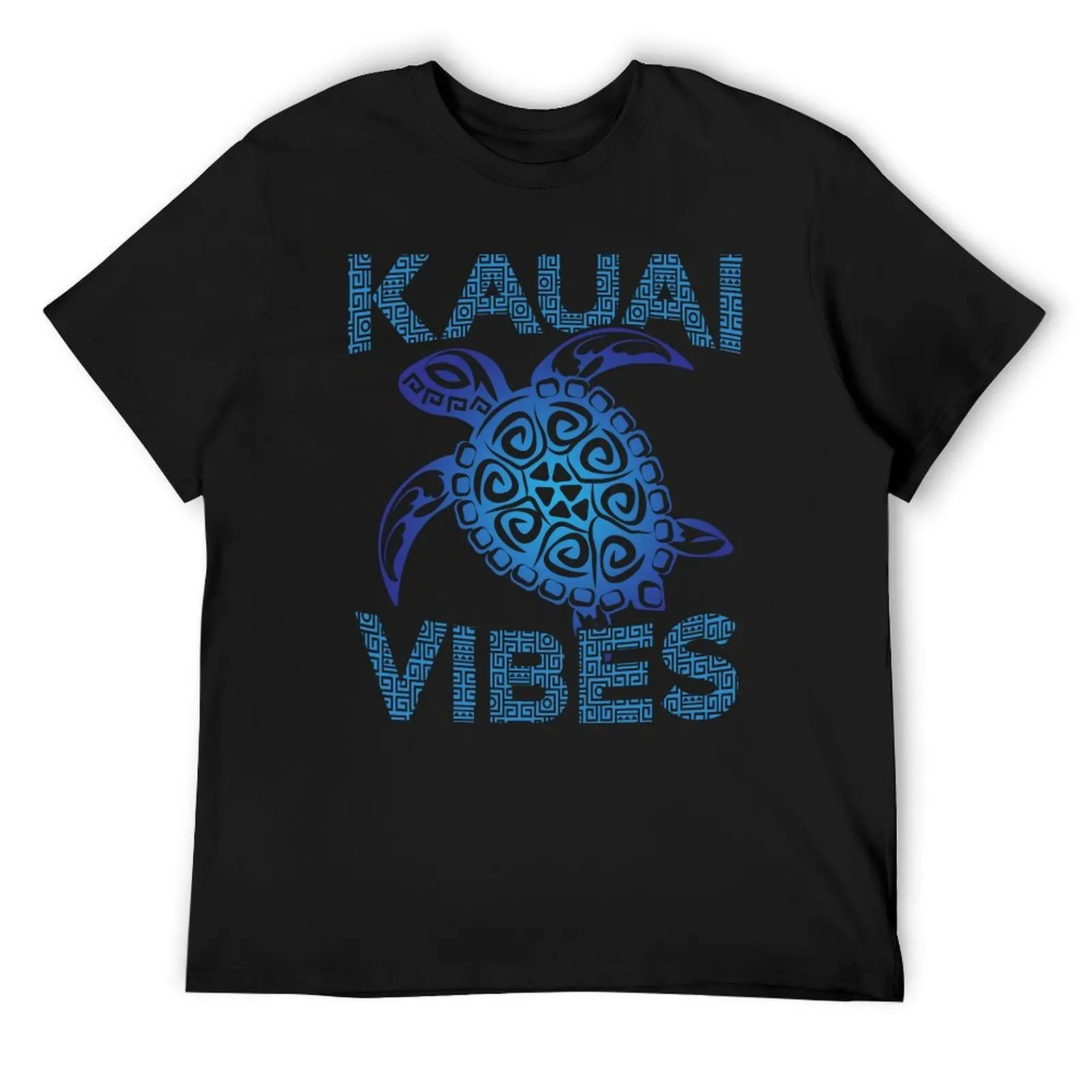 

Polynesian Blue Tribal Sea Turtle Kauai Vibes Hawaii Island T-Shirt tops custom shirt cotton graphic tees mens workout shirts