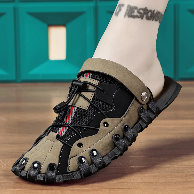 

Men's Sandals Fashion Summer Comfortable Soft soled Breathable Wear resistant Beach Shoes youth Casual Trendy Outerwear Sandals